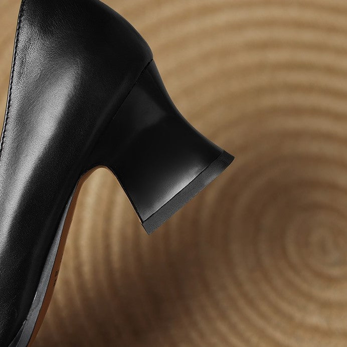 Oriel Pumps aus Leder mit eckiger Zehenpartie
