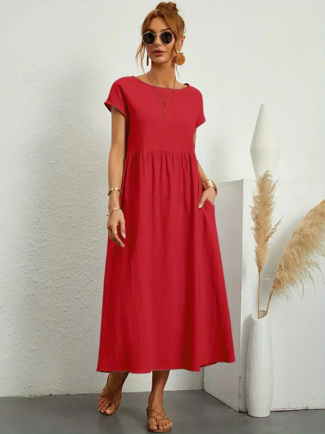 Ursina | Fließendes Midi-Kleid-