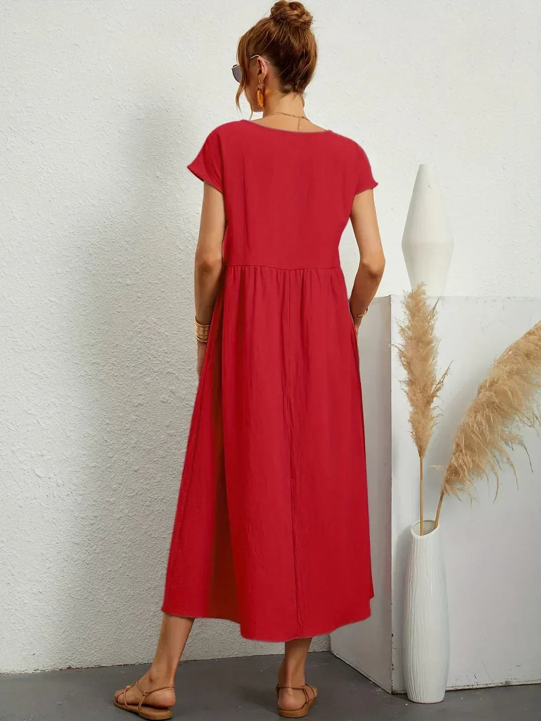 Ursina | Fließendes Midi-Kleid-