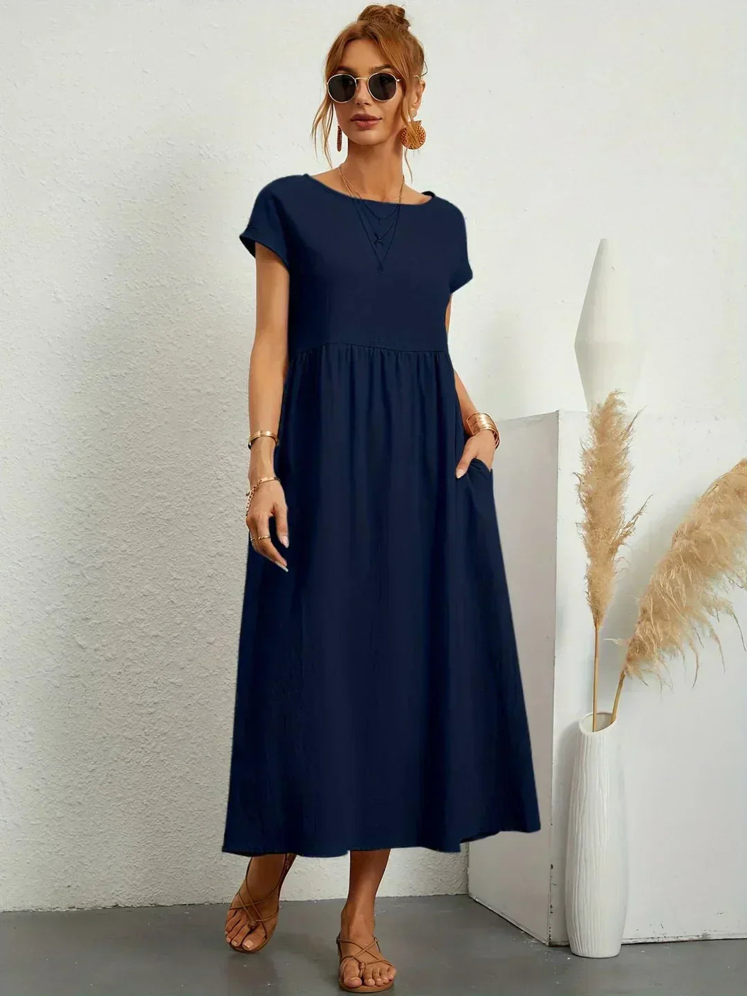 Ursina | Fließendes Midi-Kleid-
