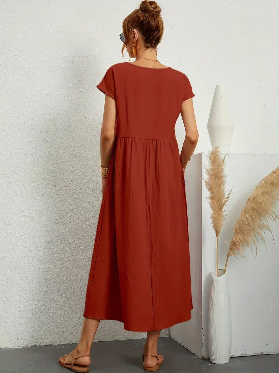 Ursina | Fließendes Midi-Kleid-