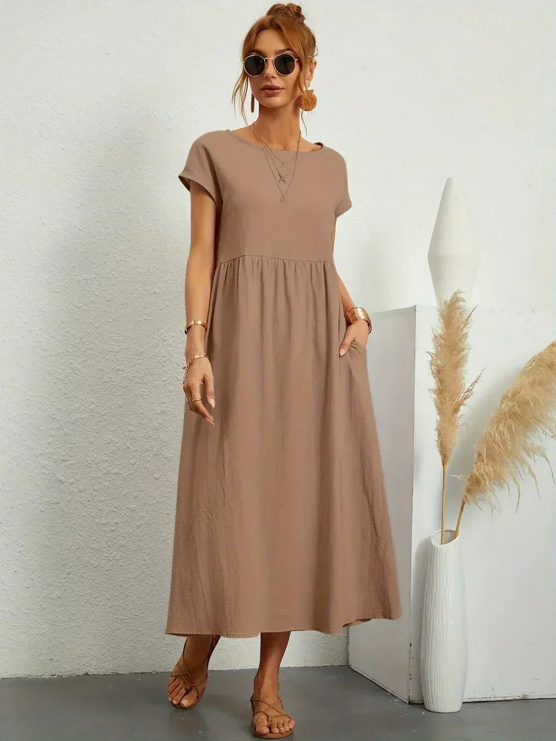 Ursina | Fließendes Midi-Kleid-