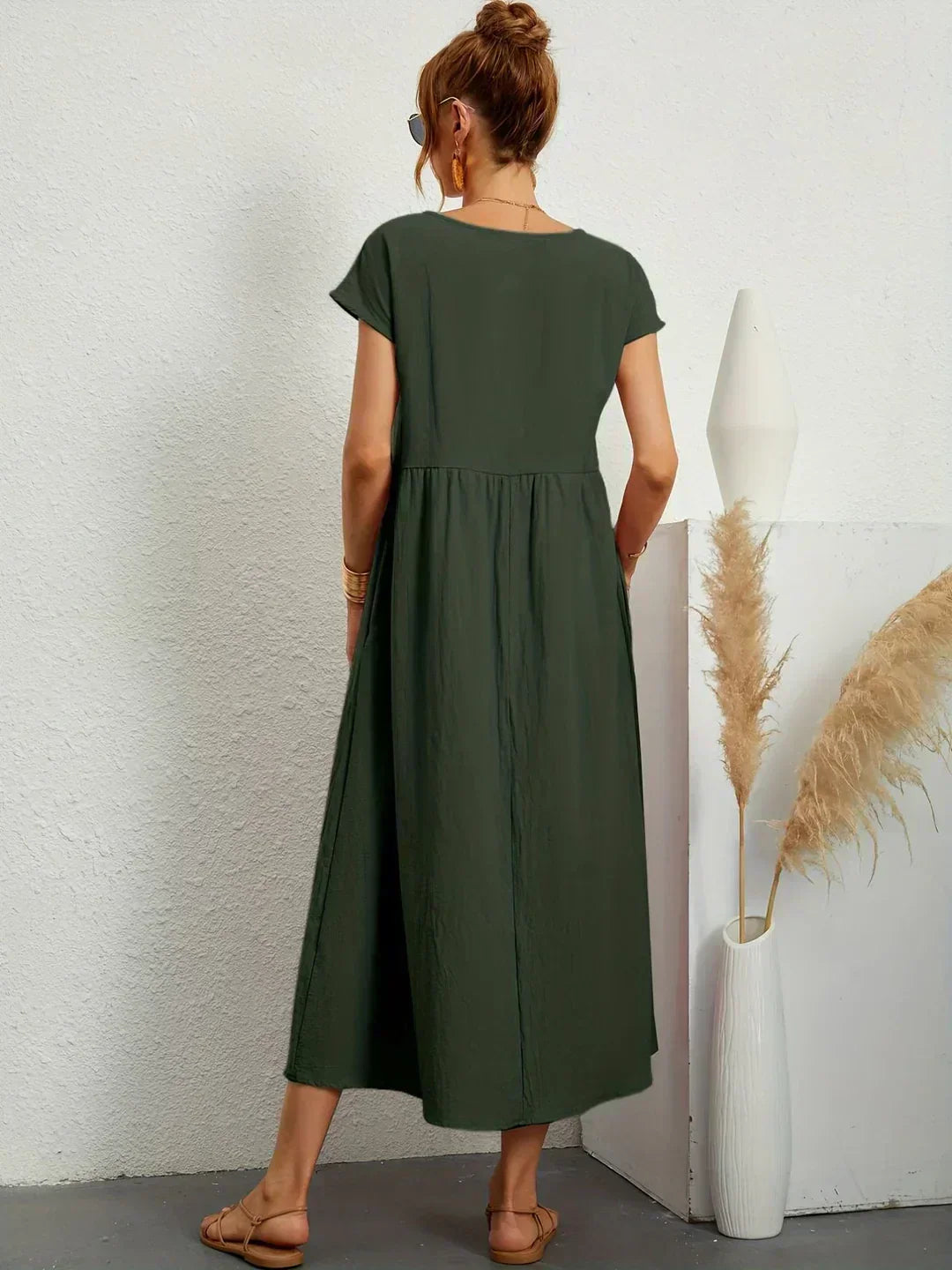 Ursina | Fließendes Midi-Kleid-