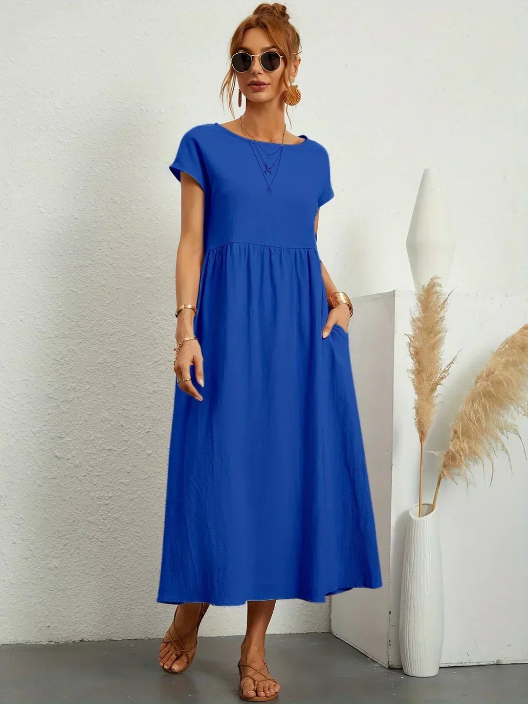 Ursina | Fließendes Midi-Kleid-