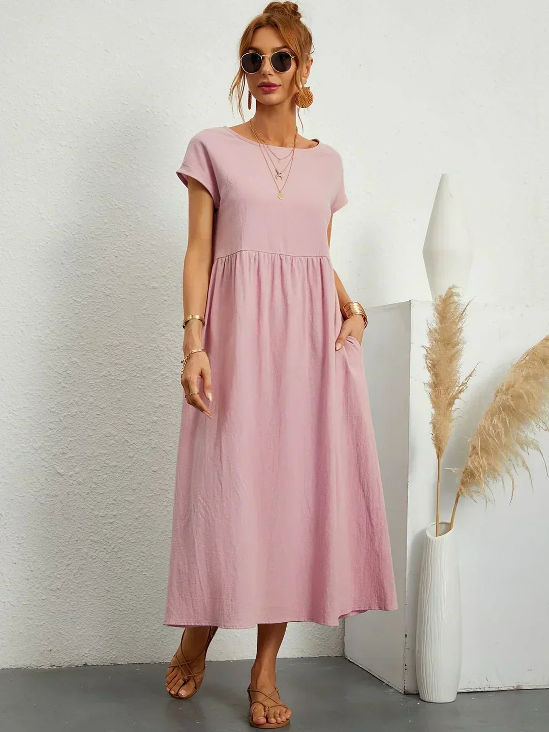 Ursina | Fließendes Midi-Kleid-