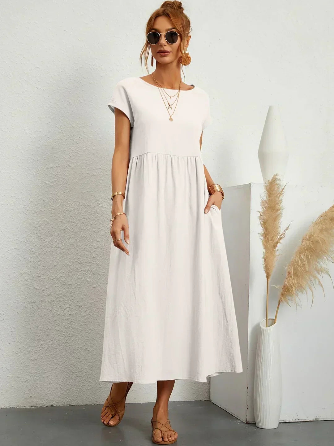 Ursina | Fließendes Midi-Kleid-
