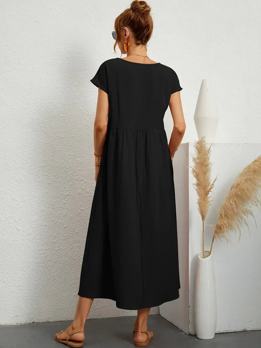 Ursina | Fließendes Midi-Kleid-