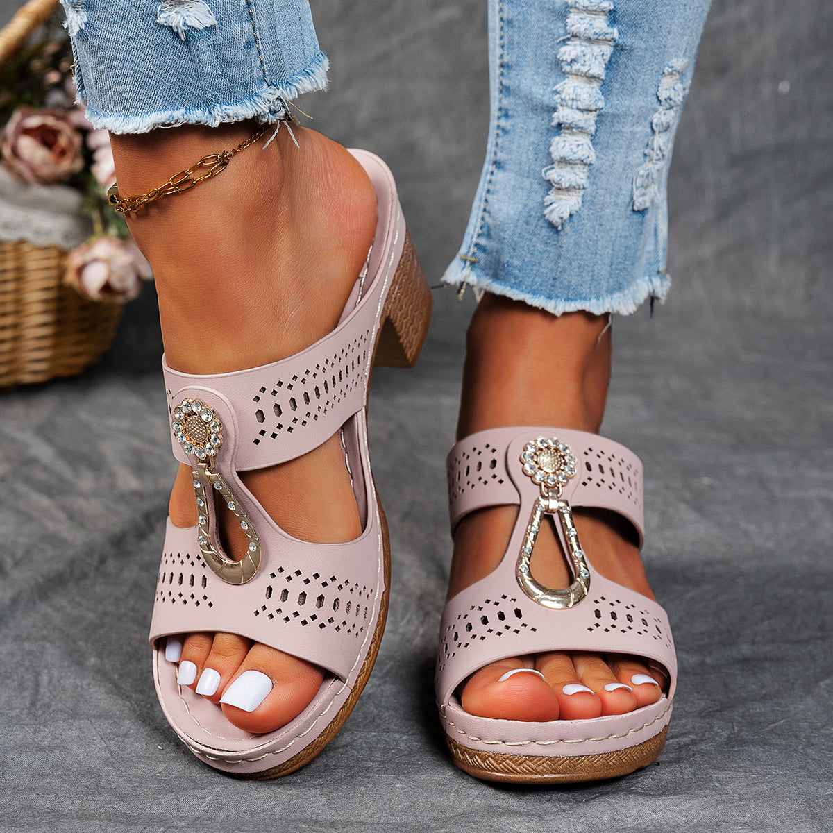 Linda | Orthopädische Komfort-Sandalen mit hohem Absatz