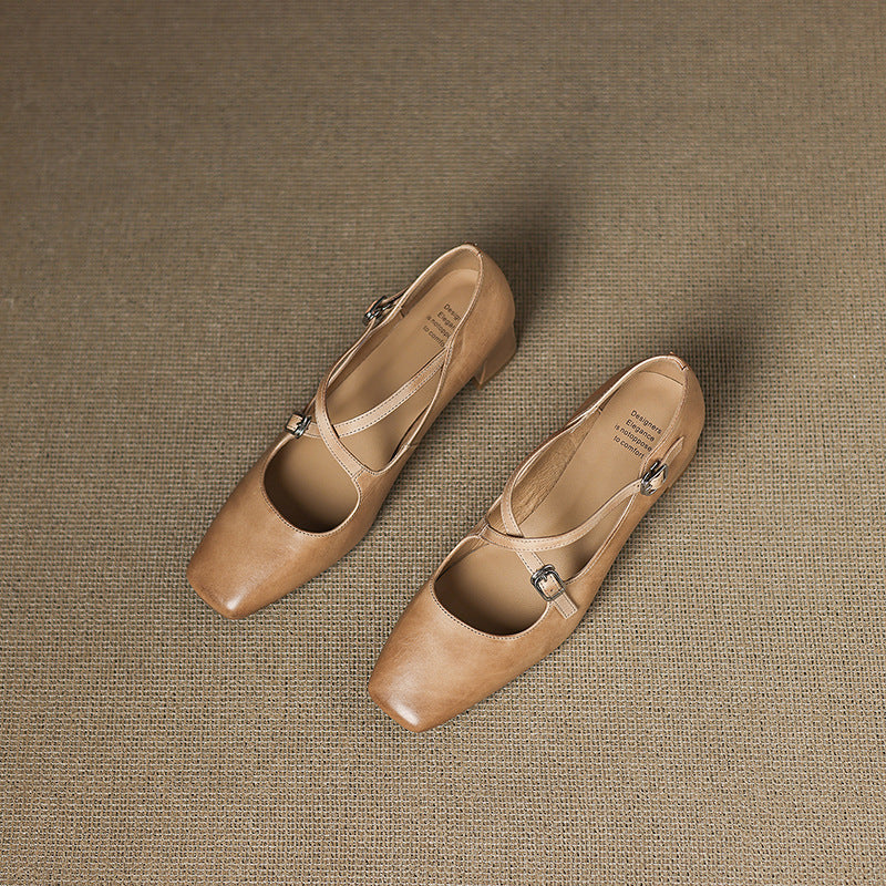 Marvane Leder-Kitten-Heels