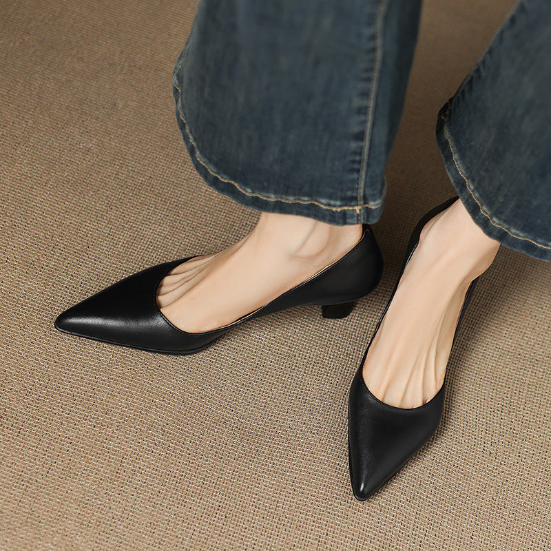 Calenne Leder-Kitten-Heels