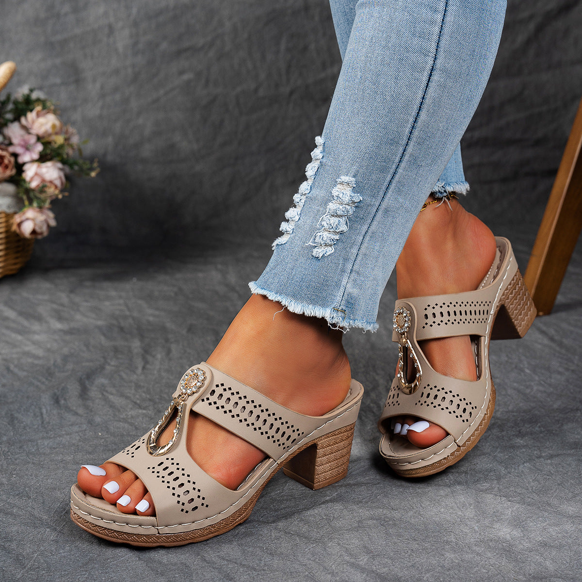 Linda | Orthopädische Komfort-Sandalen mit hohem Absatz