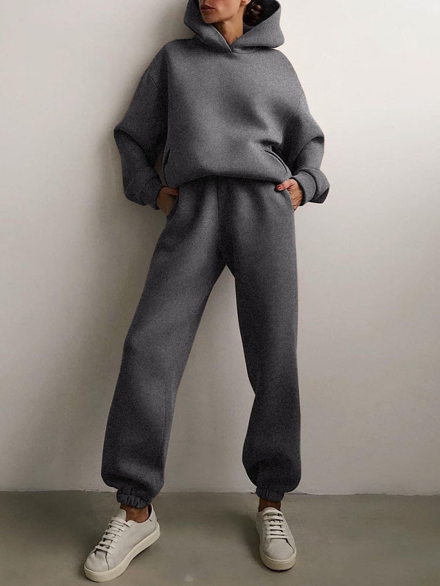 Loungewear-Trainingsanzug mit weichem Innenfutter