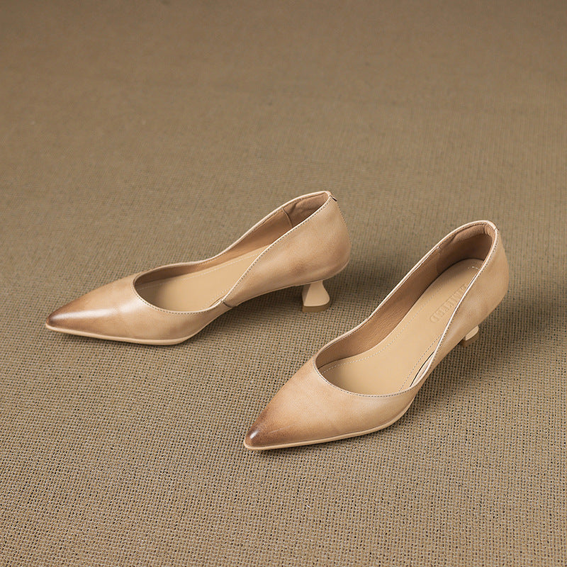 Calenne Leder-Kitten-Heels