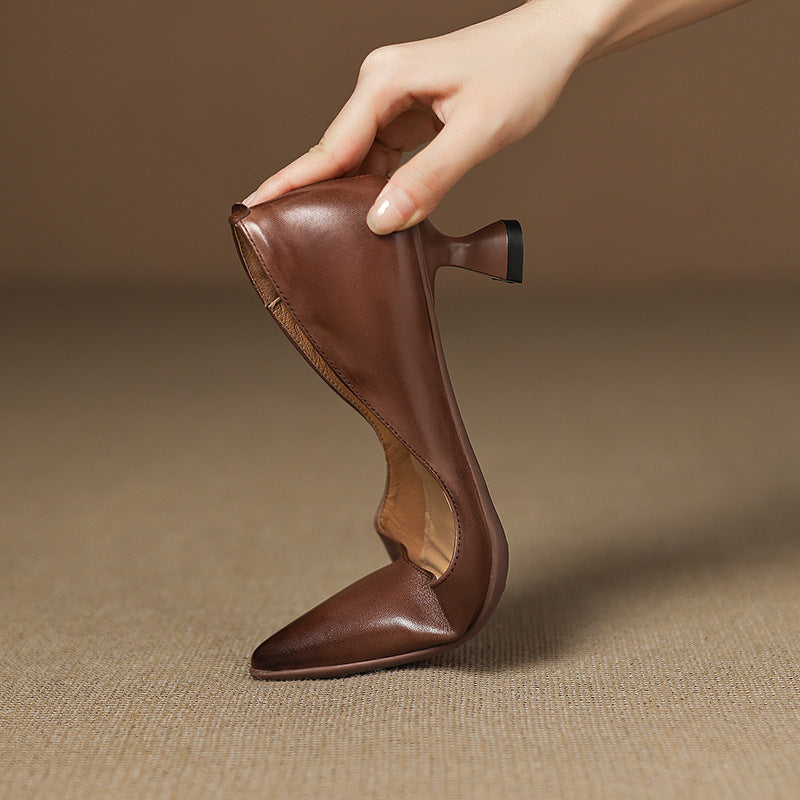 Calenne Leder-Kitten-Heels