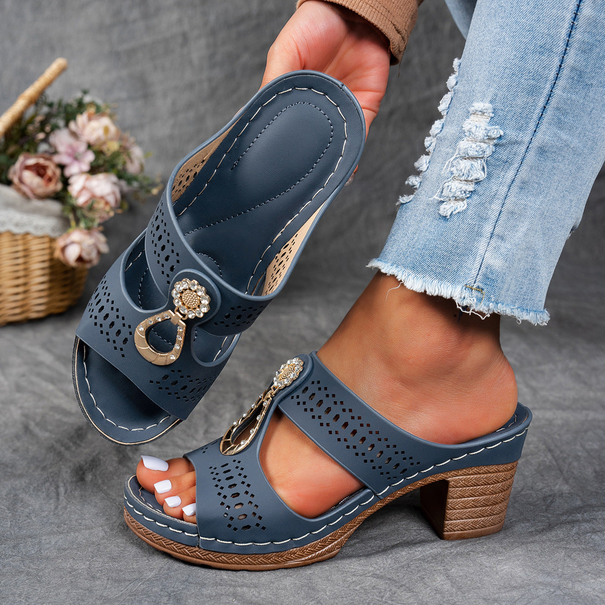 Linda | Orthopädische Komfort-Sandalen mit hohem Absatz