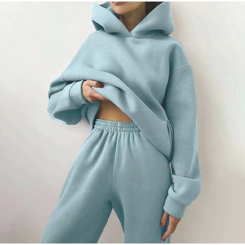 Loungewear-Trainingsanzug mit weichem Innenfutter
