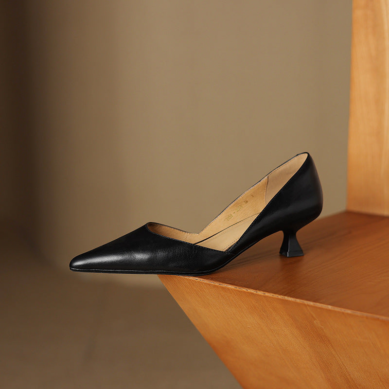 Ceyra Leder-Kitten-Heels
