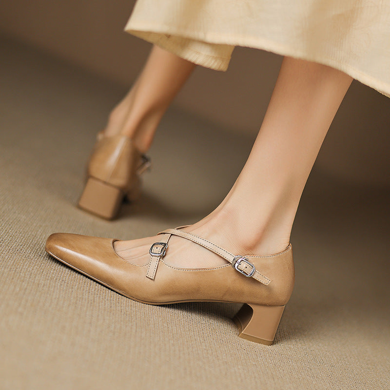 Marvane Leder-Kitten-Heels