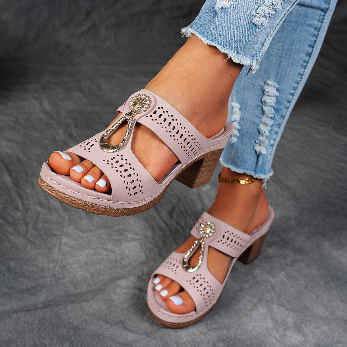 Linda | Orthopädische Komfort-Sandalen mit hohem Absatz