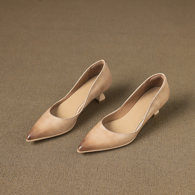 Calenne Leder-Kitten-Heels