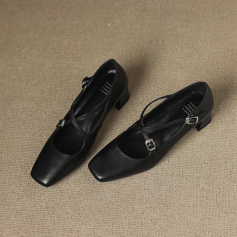 Marvane Leder-Kitten-Heels