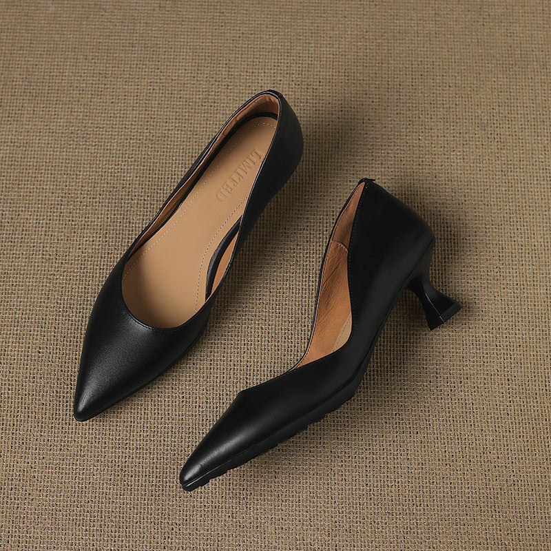 Calenne Leder-Kitten-Heels