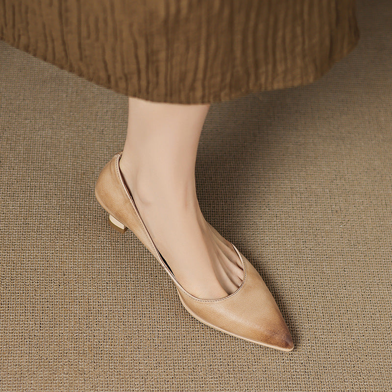 Calenne Leder-Kitten-Heels