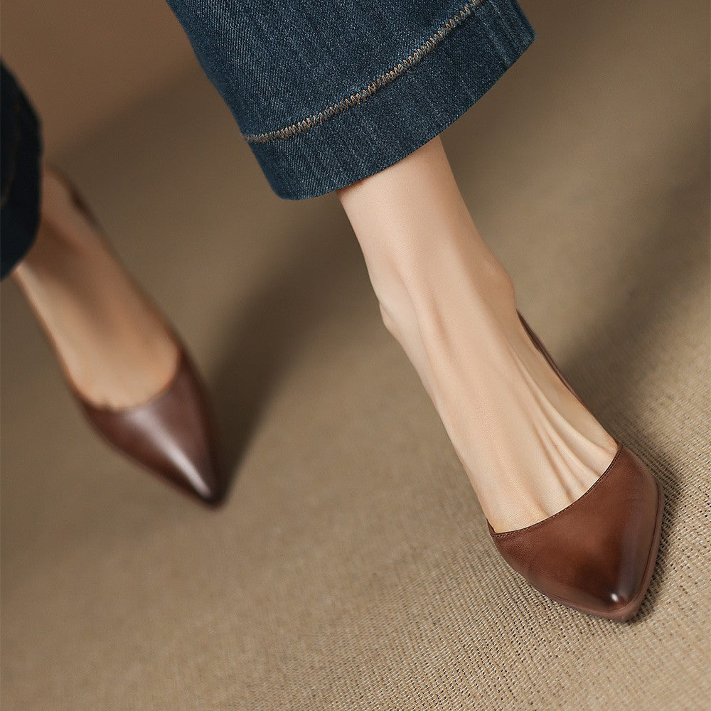 Calenne Leder-Kitten-Heels