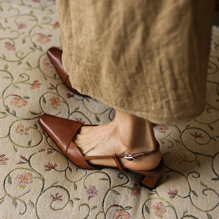 Serelle | Slingpumps aus Leder