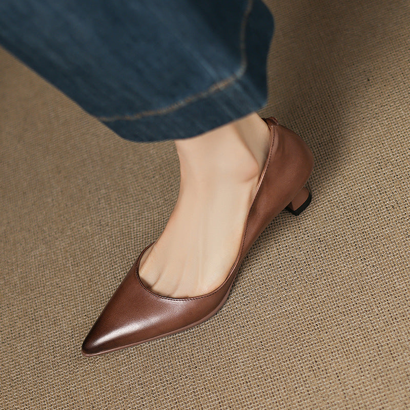 Calenne Leder-Kitten-Heels
