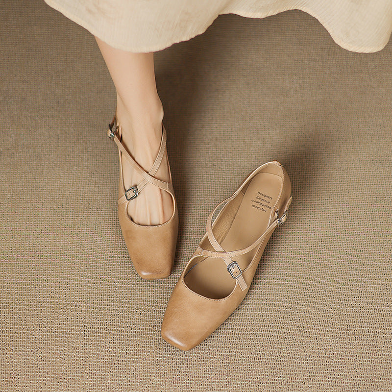 Marvane Leder-Kitten-Heels