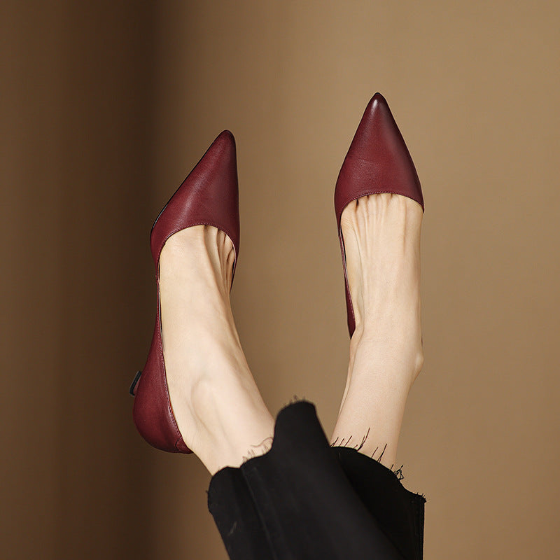 Ceyra Leder-Kitten-Heels