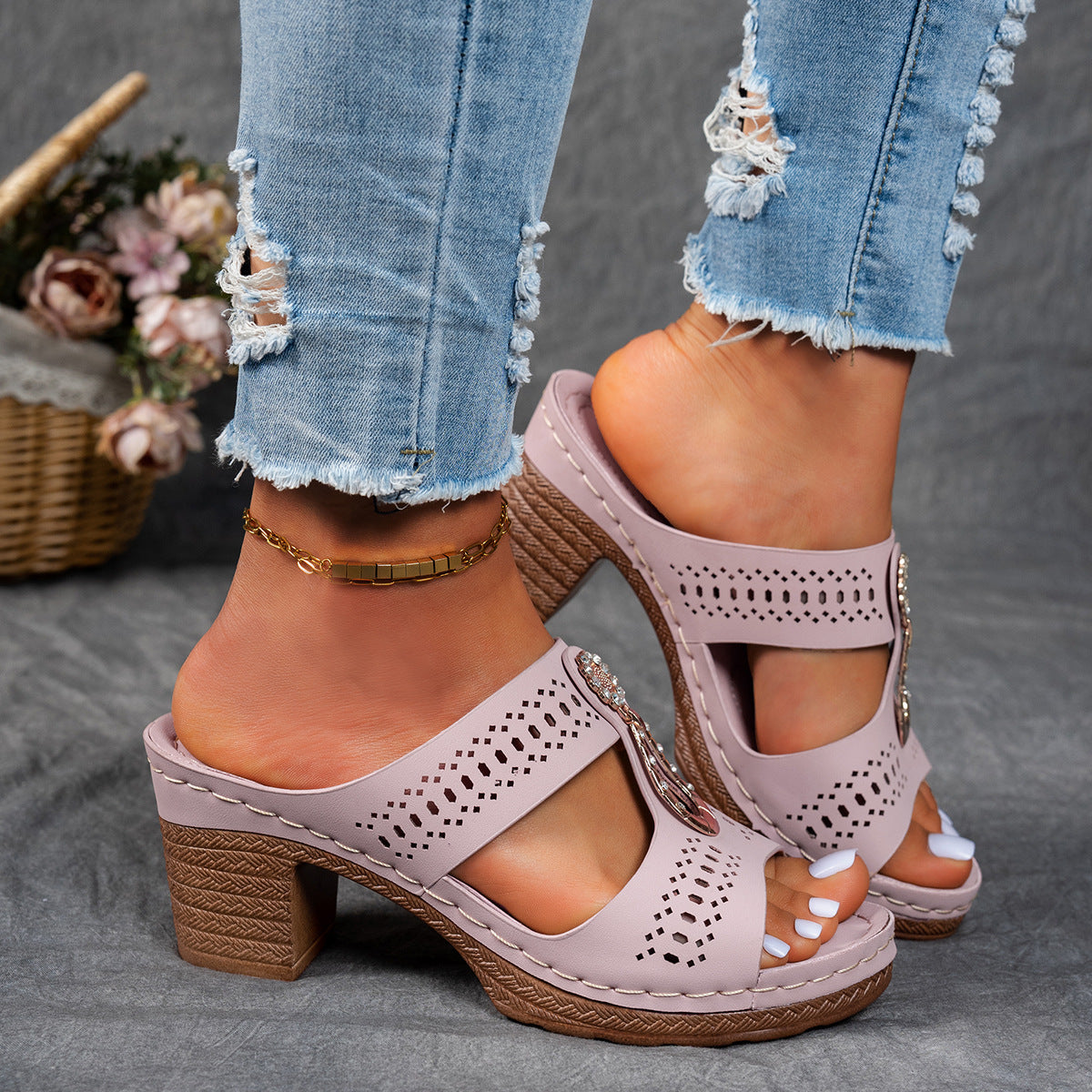 Linda | Orthopädische Komfort-Sandalen mit hohem Absatz