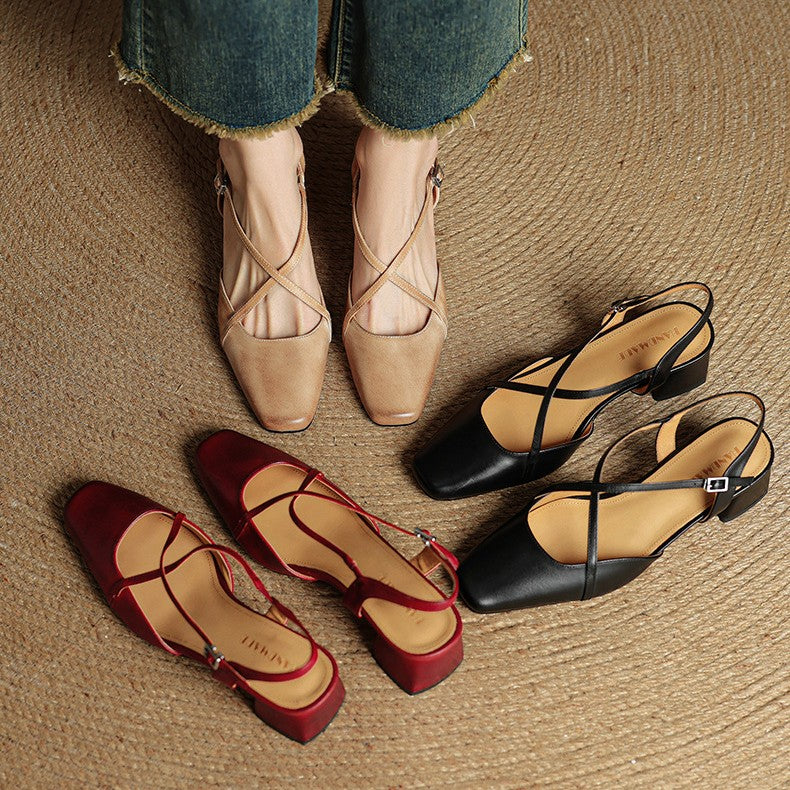 Valenne Lederabsatzschuhe