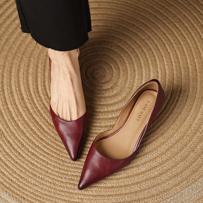Ceyra Leder-Kitten-Heels