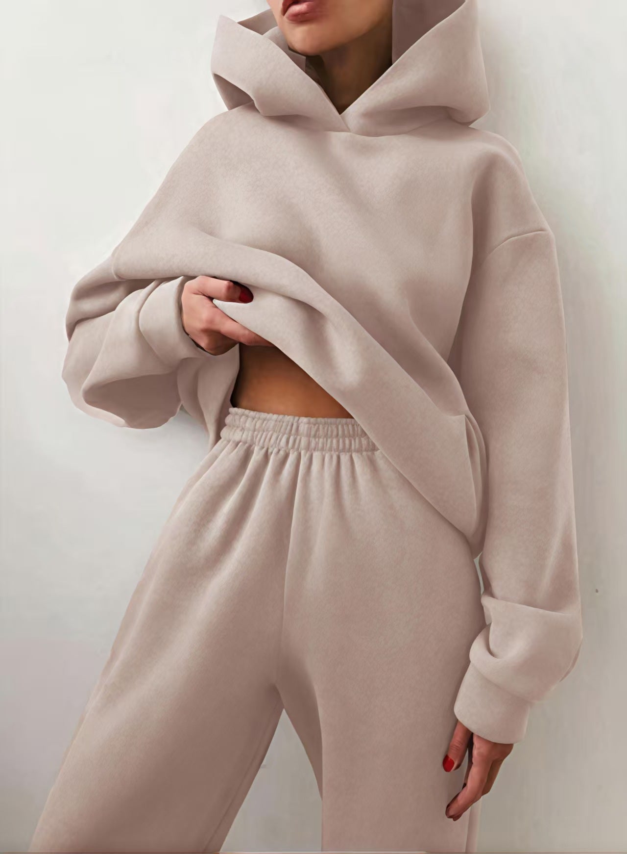 Loungewear-Trainingsanzug mit weichem Innenfutter
