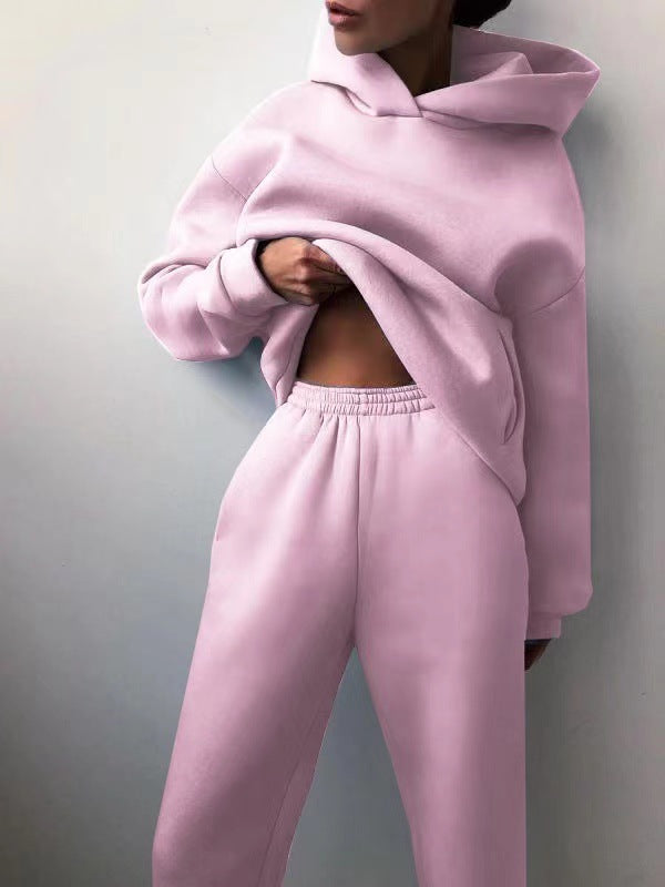 Loungewear-Trainingsanzug mit weichem Innenfutter