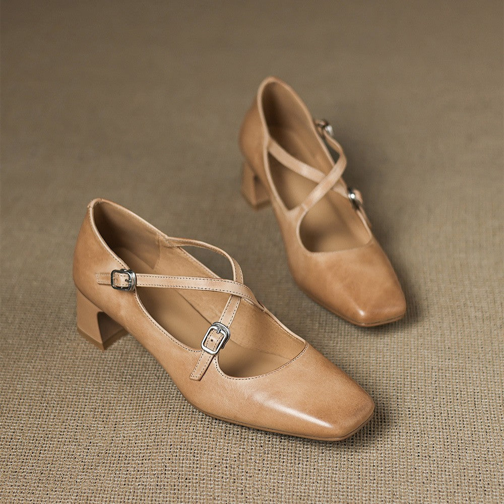 Marvane Leder-Kitten-Heels