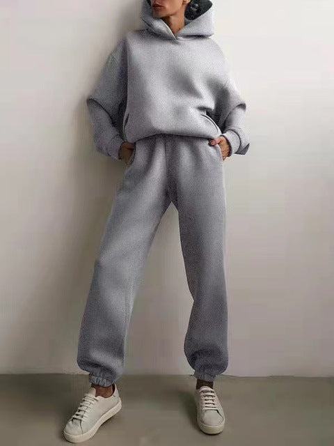 Loungewear-Trainingsanzug mit weichem Innenfutter