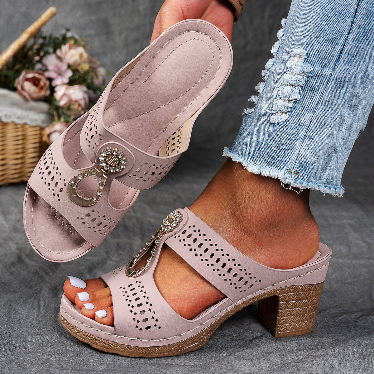 Linda | Orthopädische Komfort-Sandalen mit hohem Absatz
