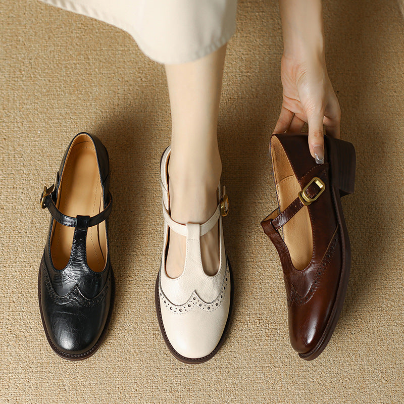 Vintage T-Steg Mary Jane Schuhe