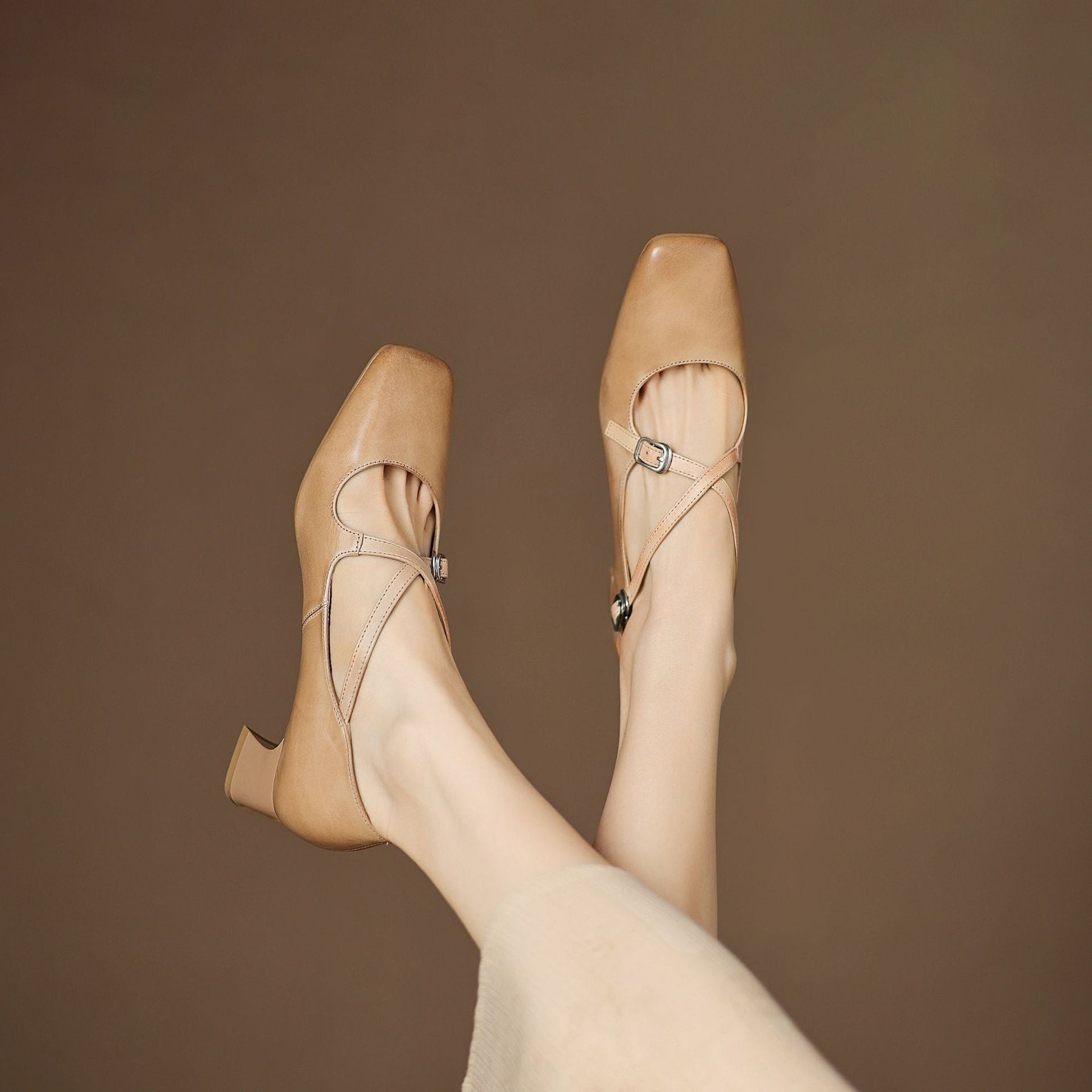 Marvane Leder-Kitten-Heels
