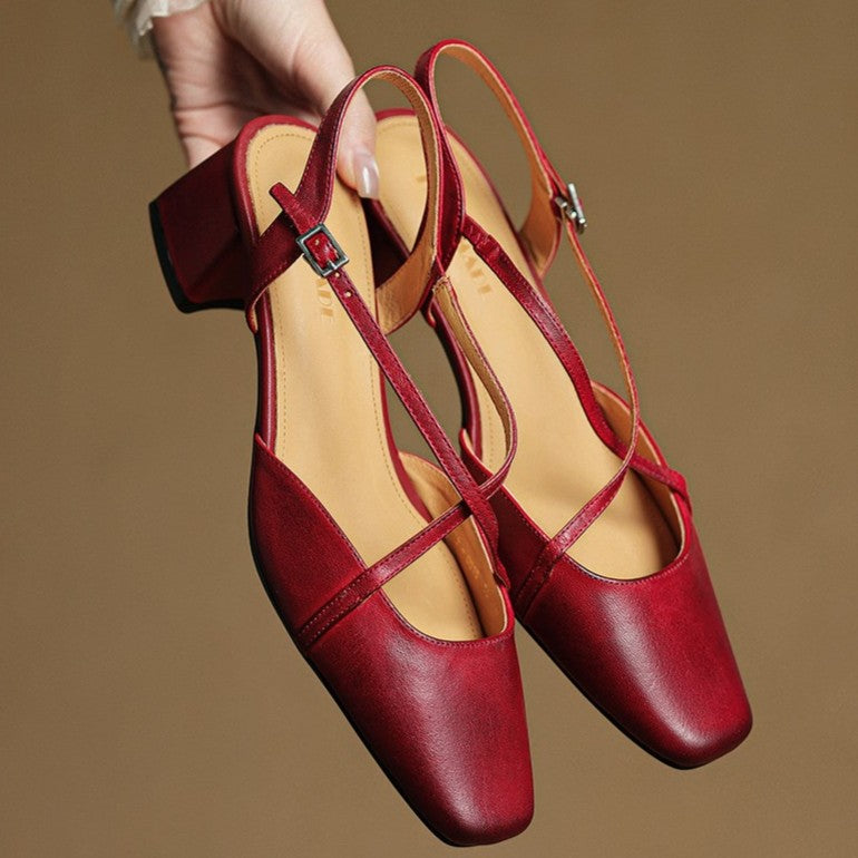 Valenne Lederabsatzschuhe