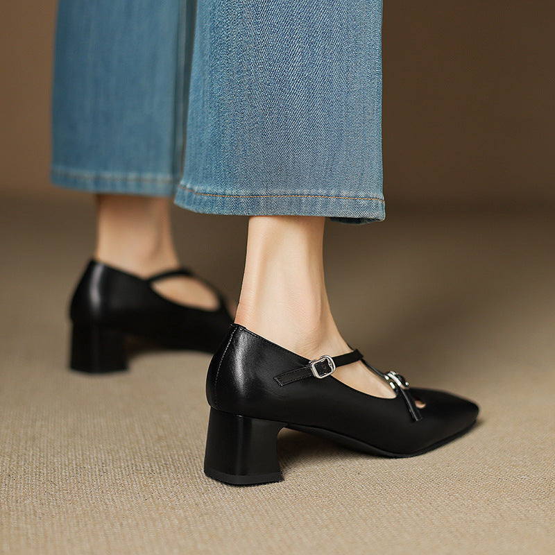 Marvane Leder-Kitten-Heels