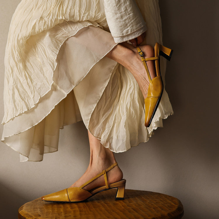 Serelle | Slingpumps aus Leder