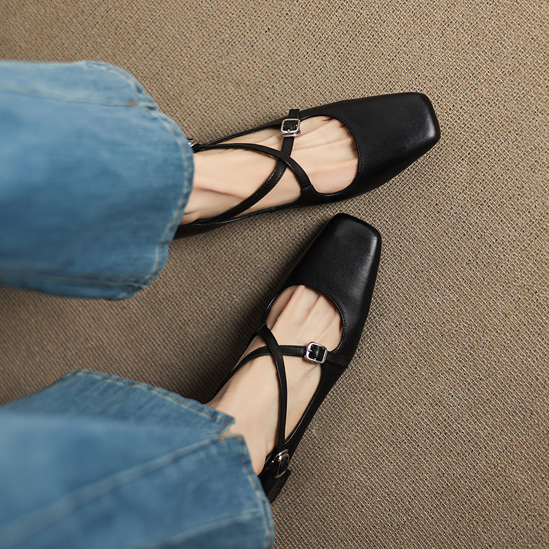 Marvane Leder-Kitten-Heels