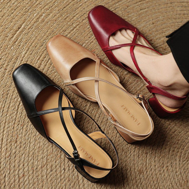 Valenne Lederabsatzschuhe
