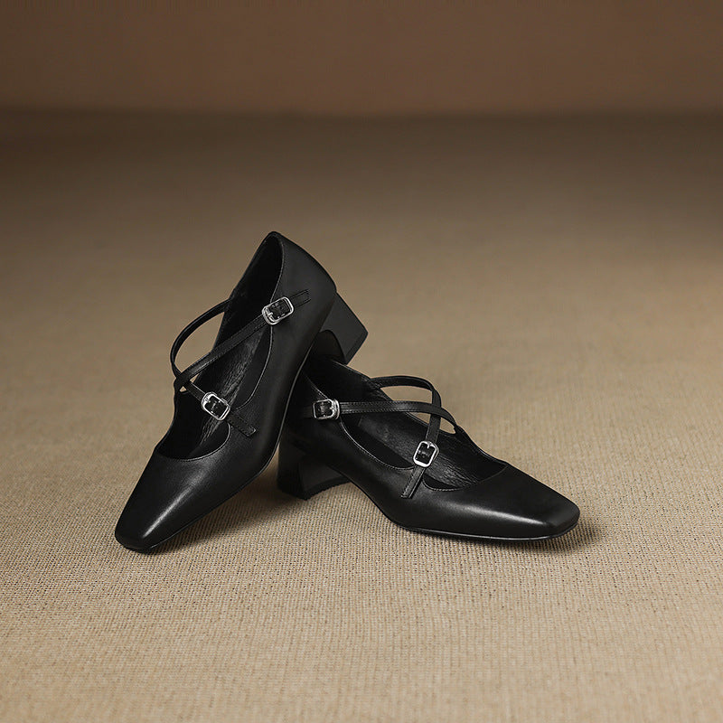 Marvane Leder-Kitten-Heels
