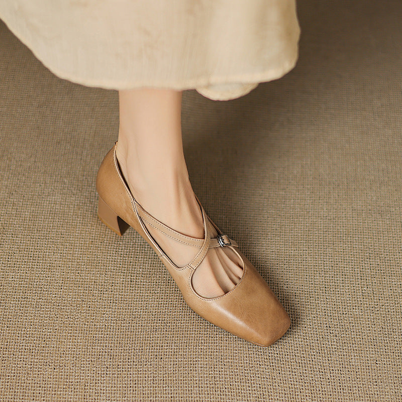Marvane Leder-Kitten-Heels