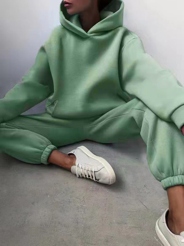 Loungewear-Trainingsanzug mit weichem Innenfutter
